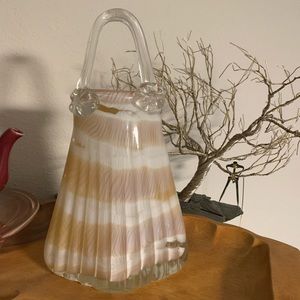 Hand blown glass dress vase